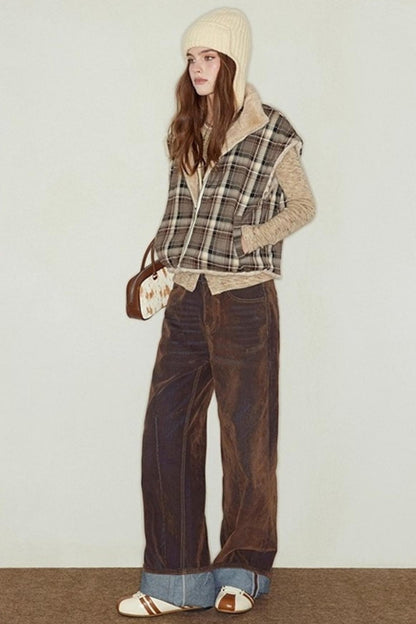 Stand-Up Collar Reversible Fur Vest