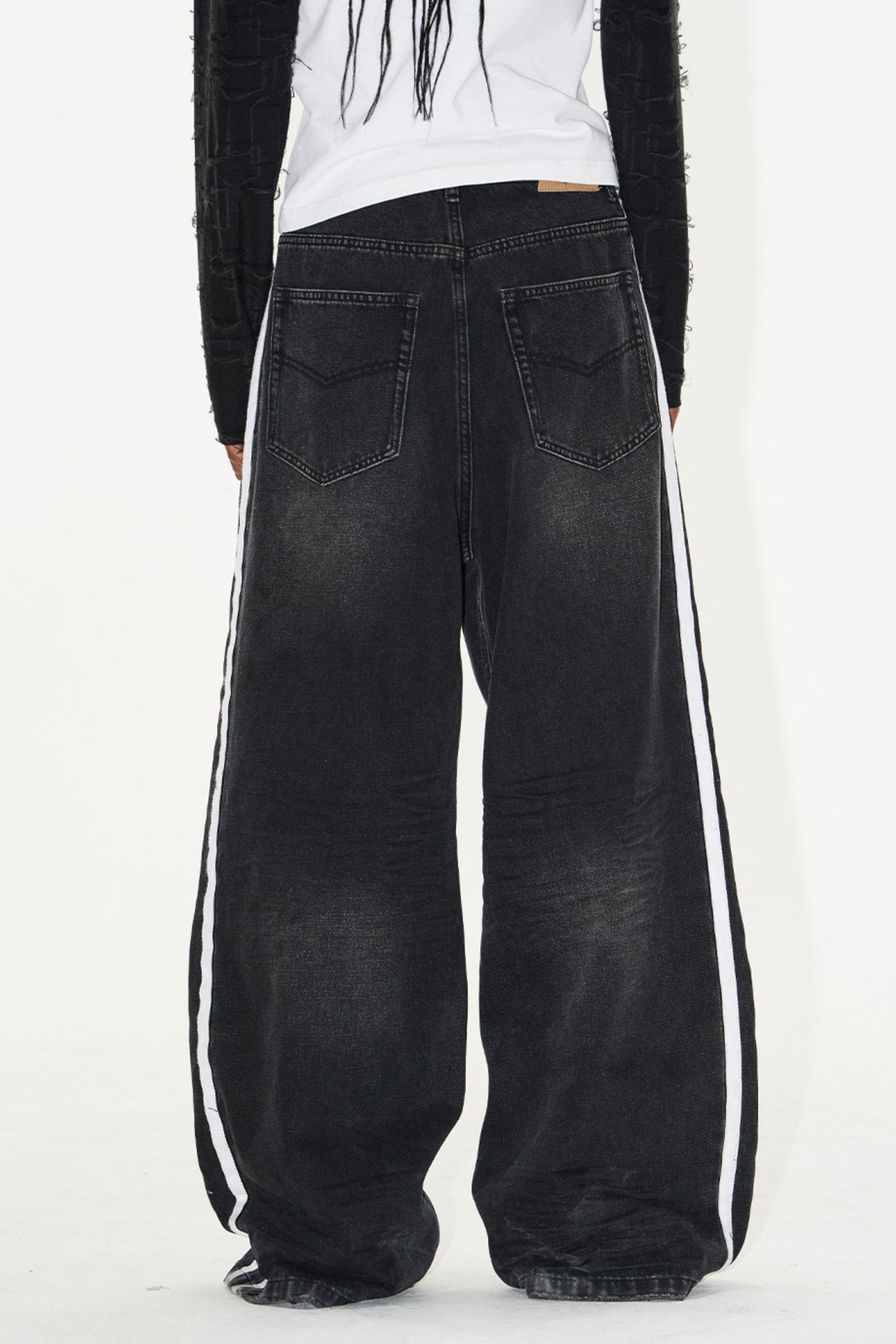 Relaxed Color-Block Jeans