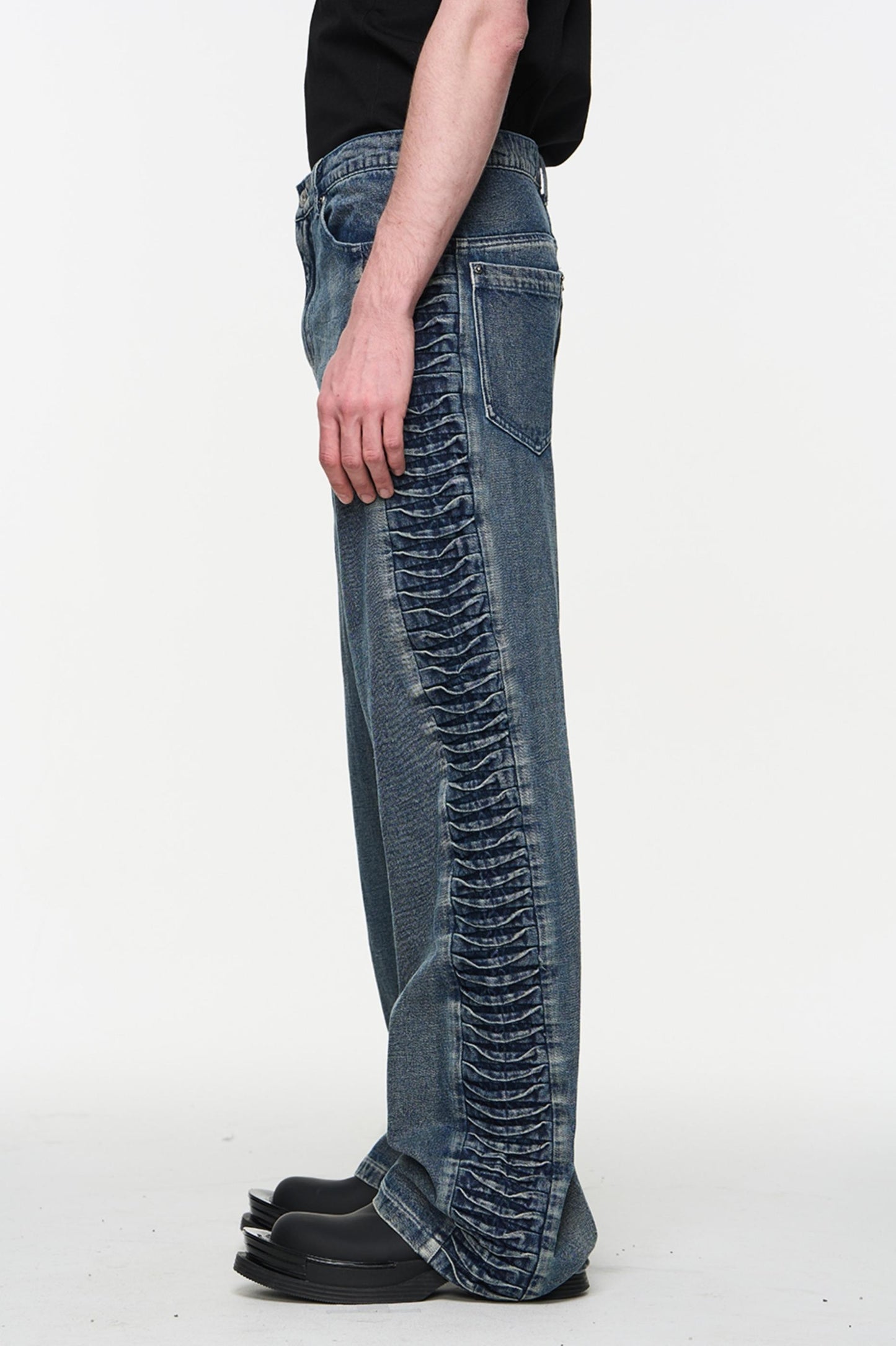 Relaxed Straight Denim Trousers