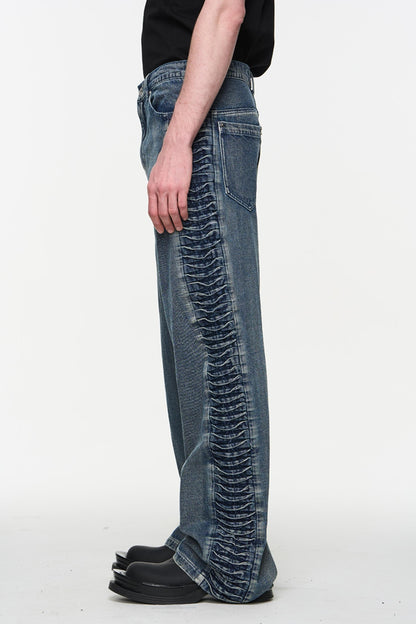 Relaxed Straight Denim Trousers