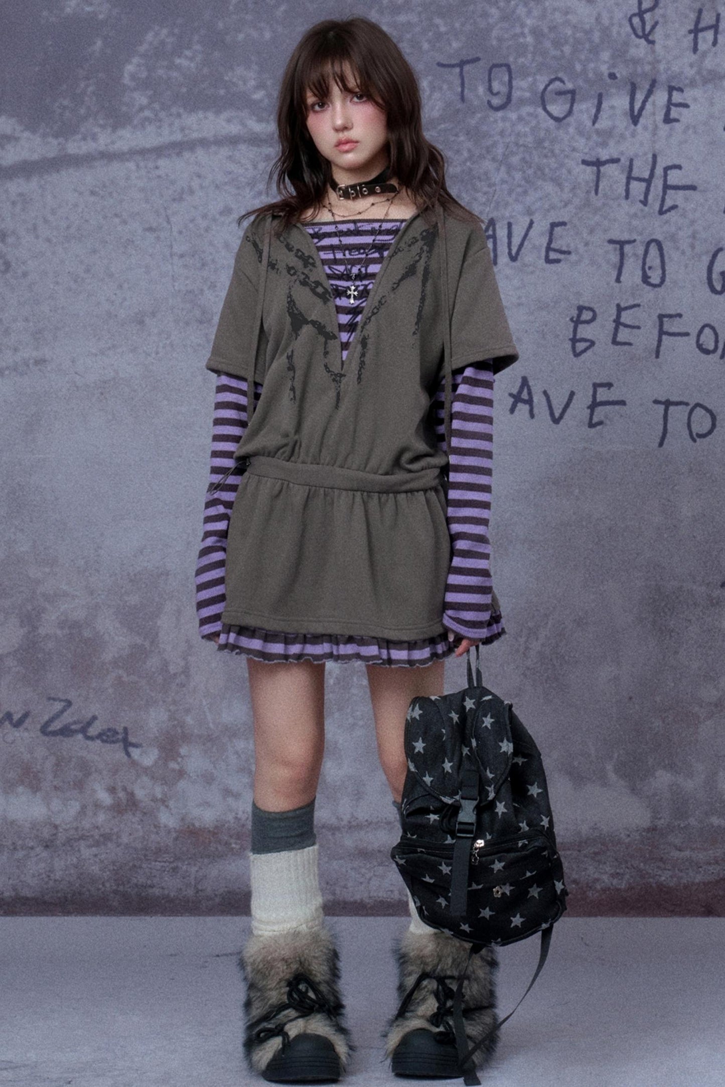 Fighting Spirit Hooded Dress