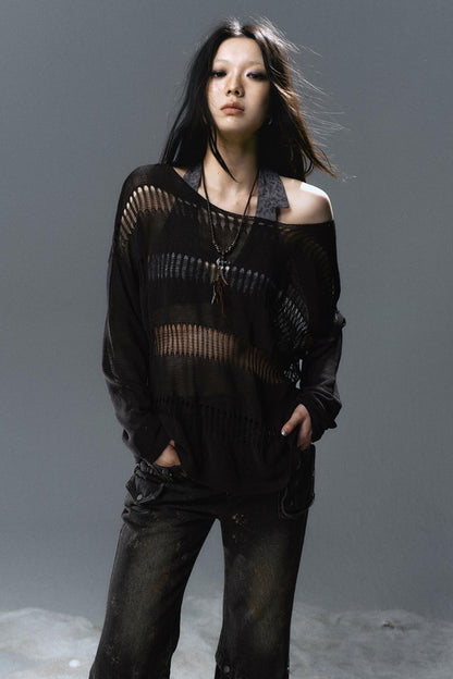 Linen Knit Cover-Up Top