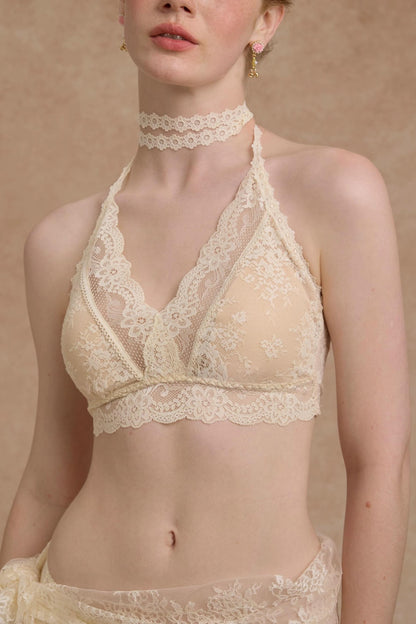 French Lace Halterneck Top