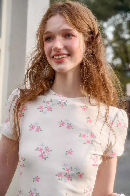 Blue Velvet Floral Top Set-Up