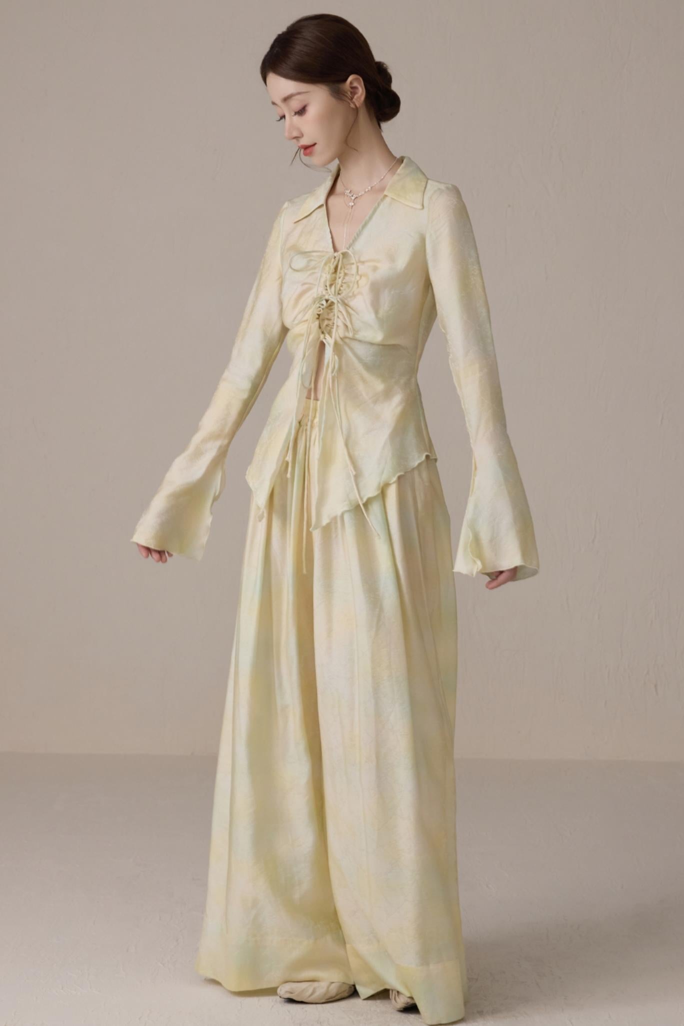 Romantic Silk Tie Cardigan