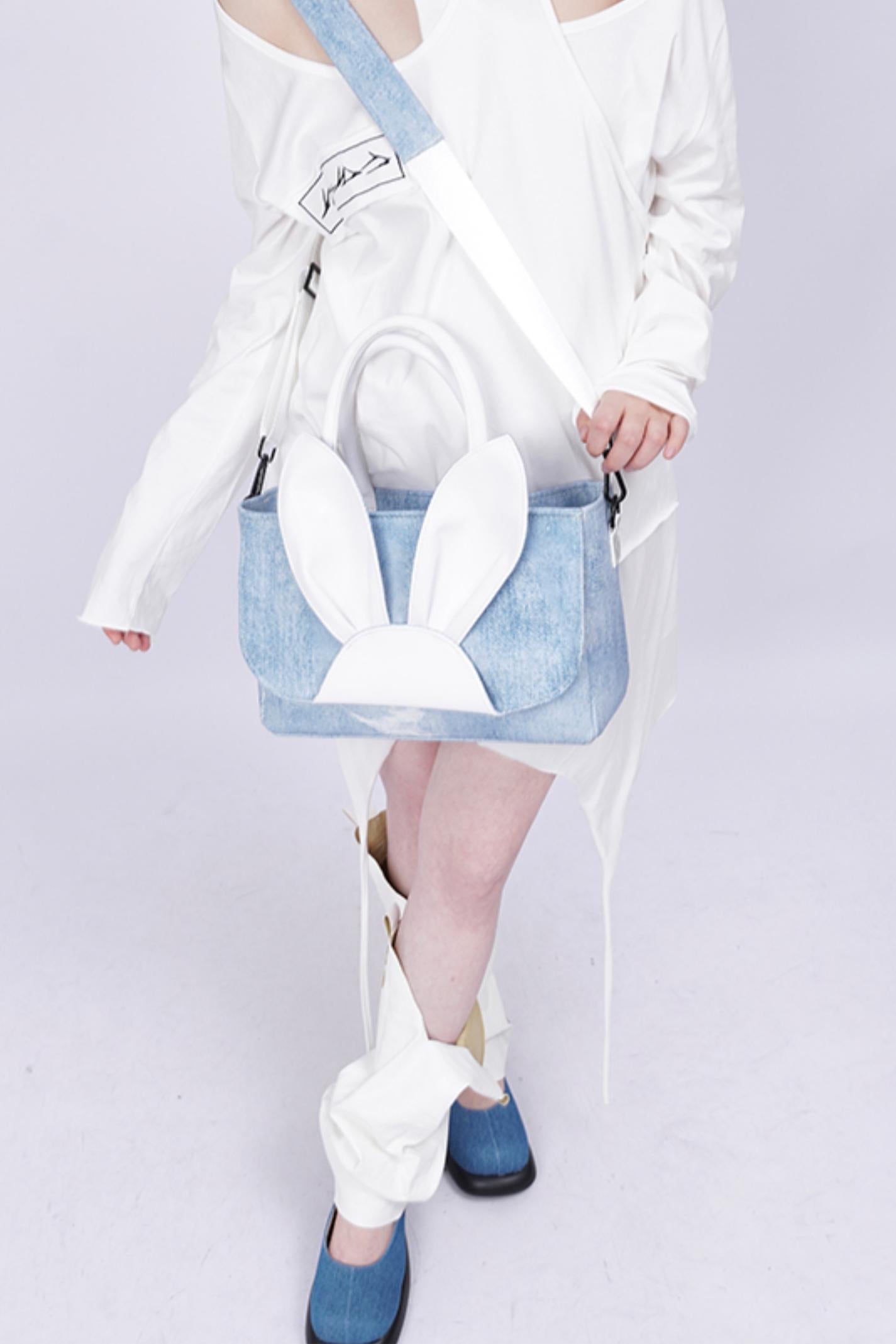 Denim Rabbit Tote Bag