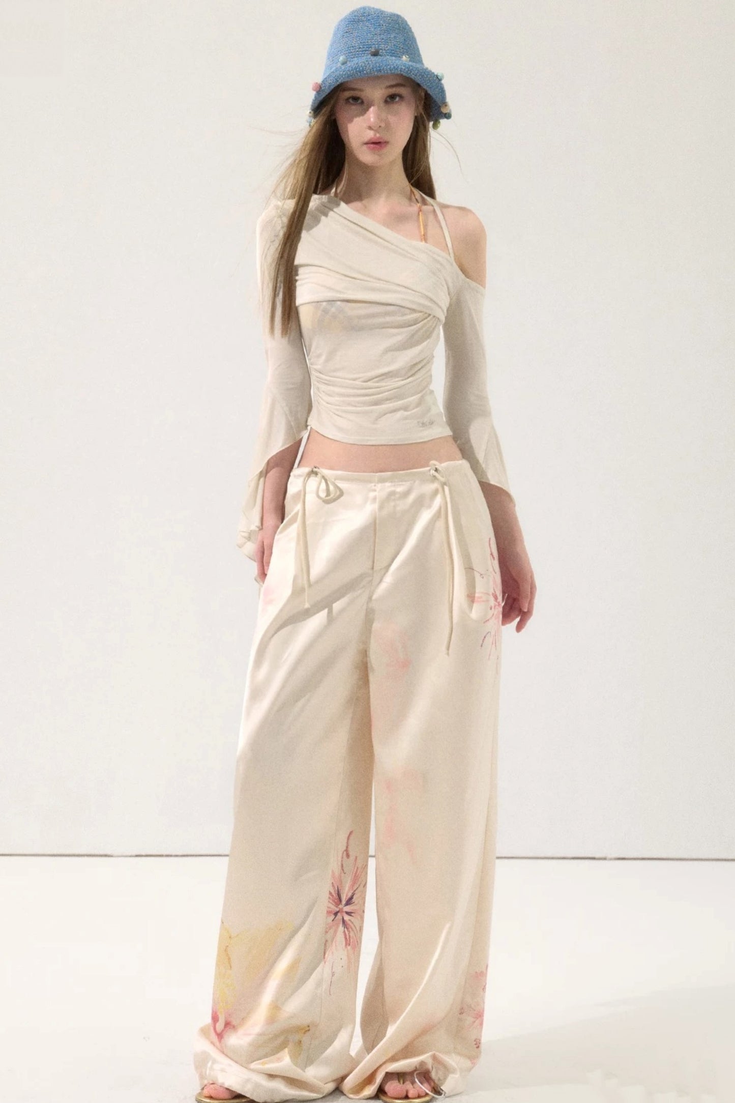Gradient Print Drawstring Pants