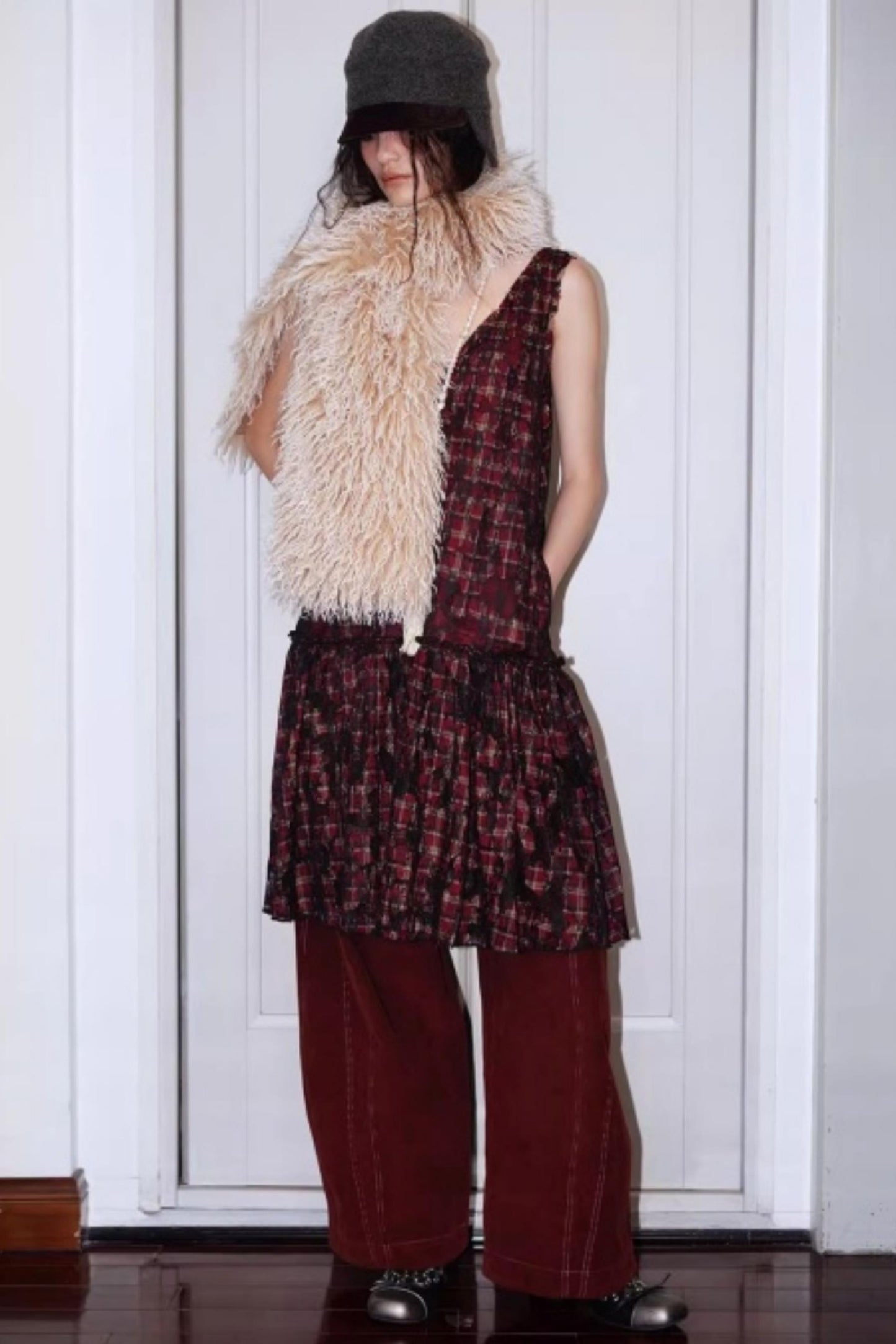 Vintage Suede Sleeveless Dress