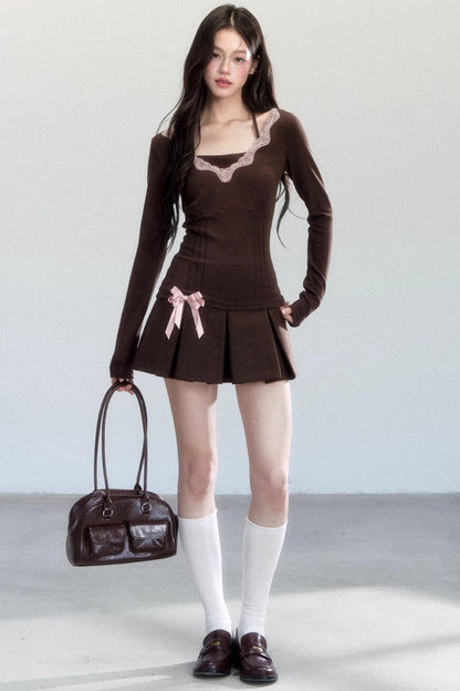 Lace Halterneck Base Layer Top