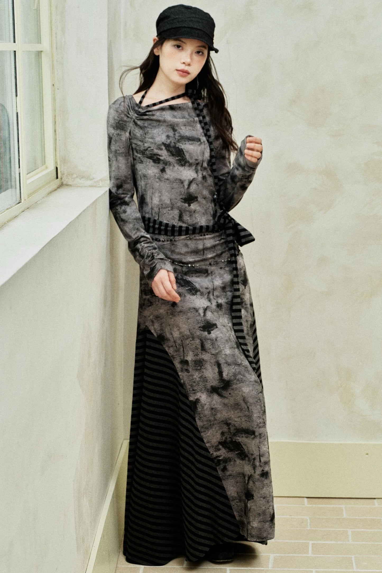 Gradient Patchwork Romantic Dress