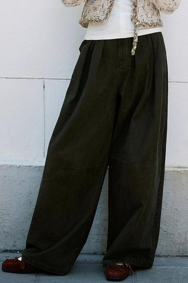 Waist Pleated Cargo Pants