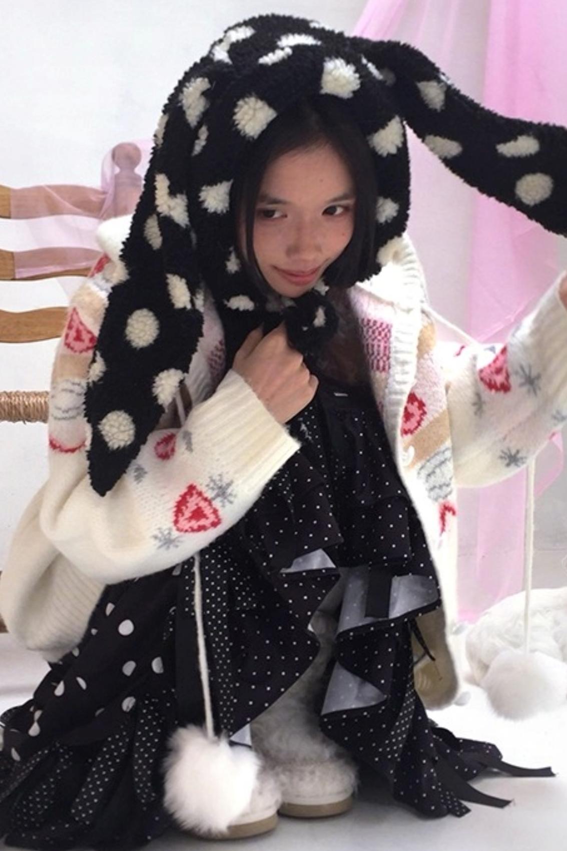 Happy Birthday Strawberry Mohair Cardigan