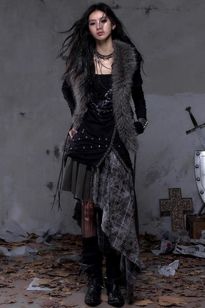 Wasteland Punk Fur Vest