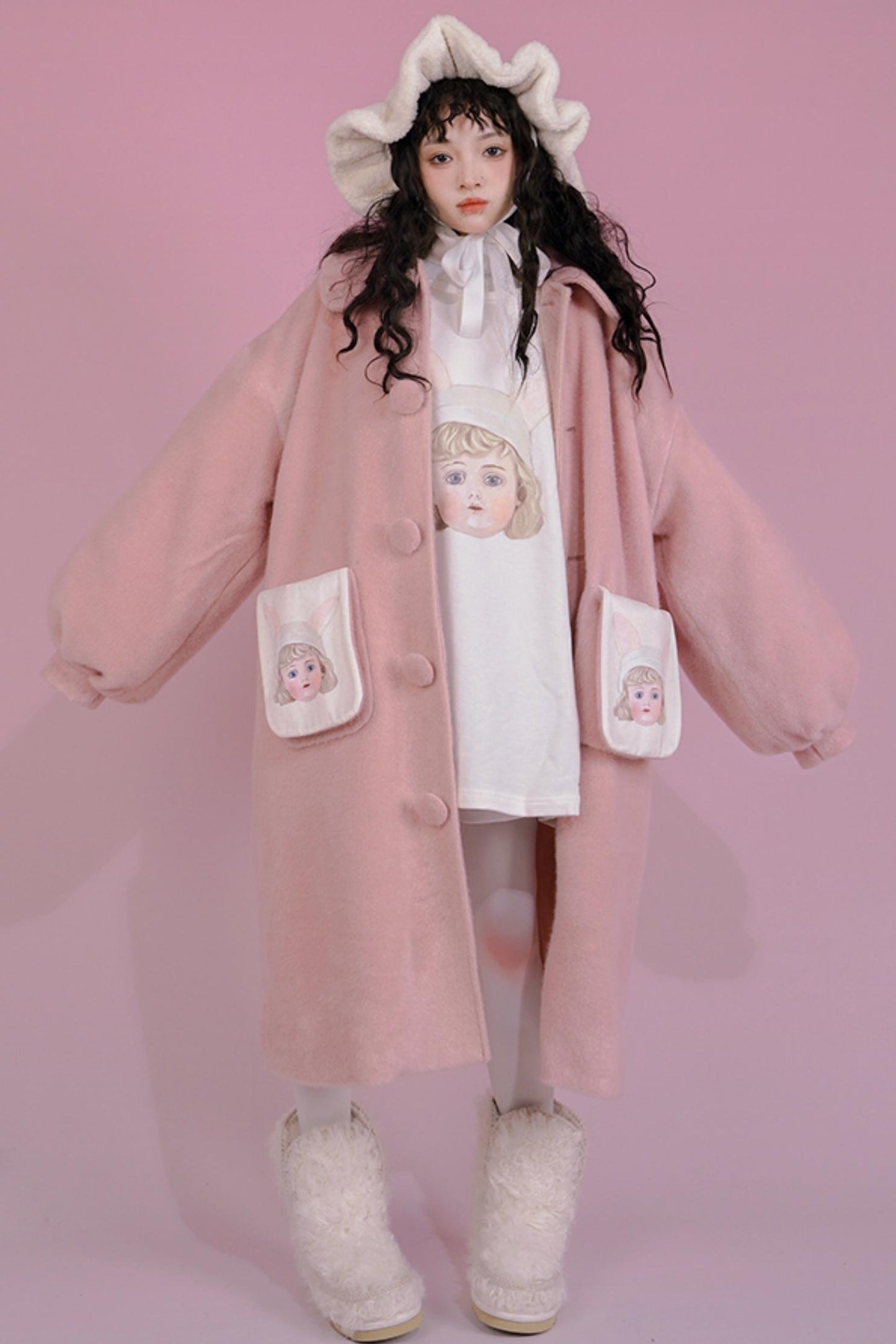 Cute Girl Warm Clip Cotton Coat