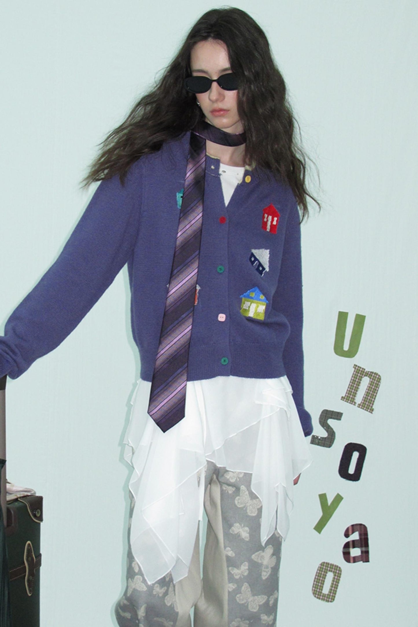 Wool Blend Embroidered Knitted Outer