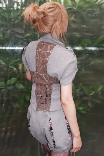 Asymmetrical Layered Collar Vest