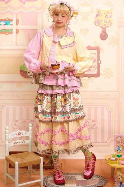 Honeydew Splicing Shirt