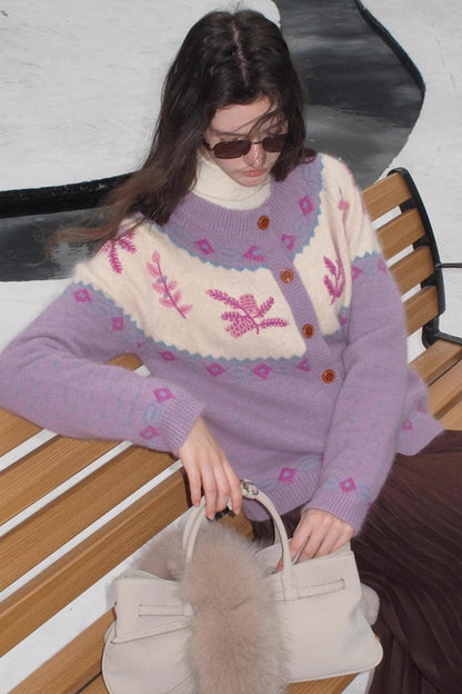 Cream Snow Vintage Cardigan