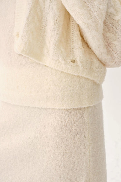 Retro Wool Knitted Cardigan Set-Up