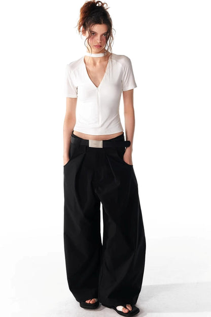 Slim Zipper Raglan Top