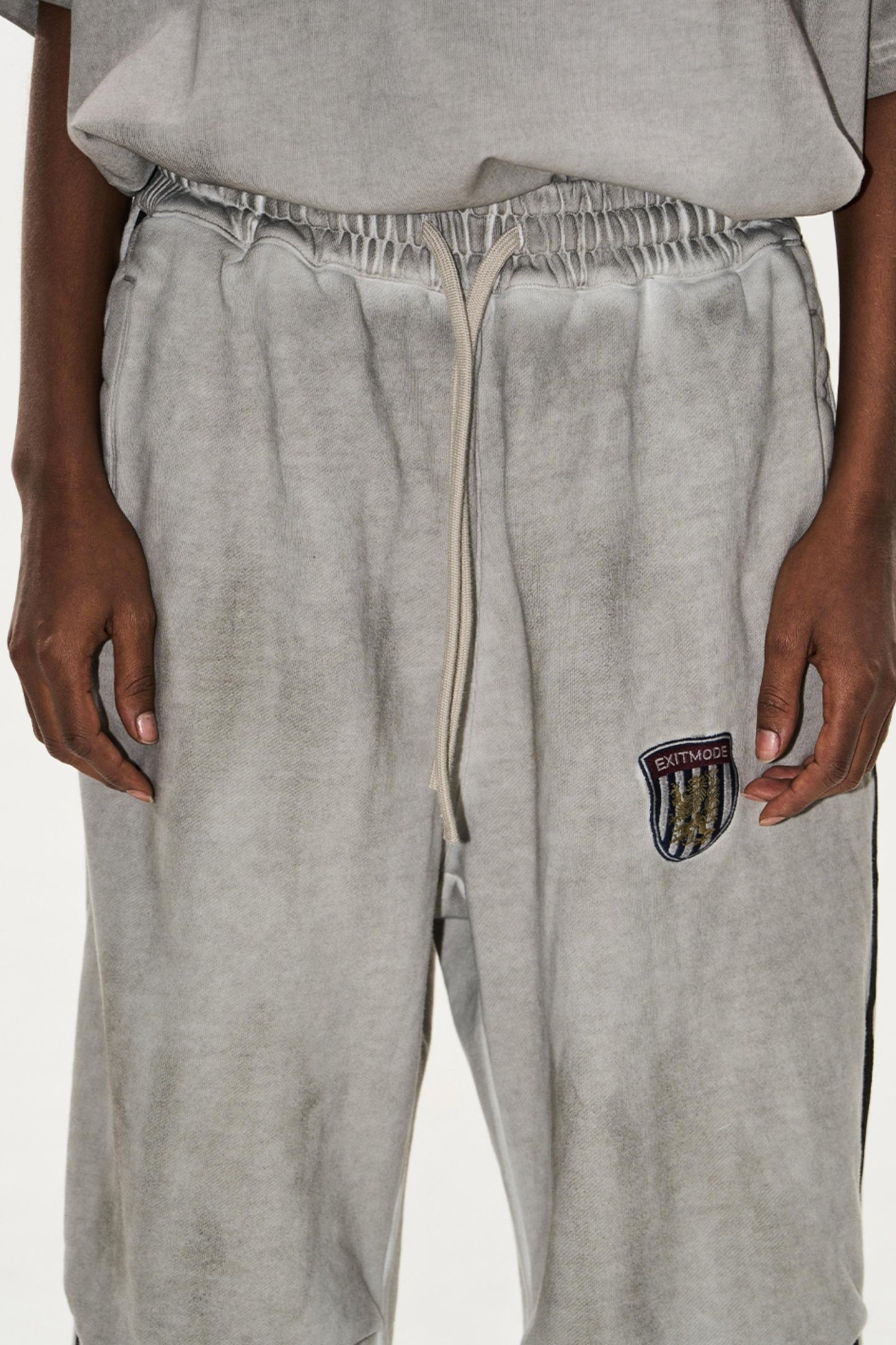 Sport Badge Cotton Pleat Pants