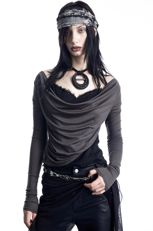 Fake Two Halterneck Swing Top