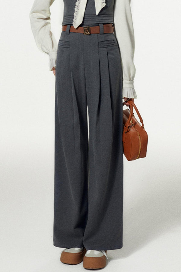 Pleated Knit Tank & Pants Set-Up