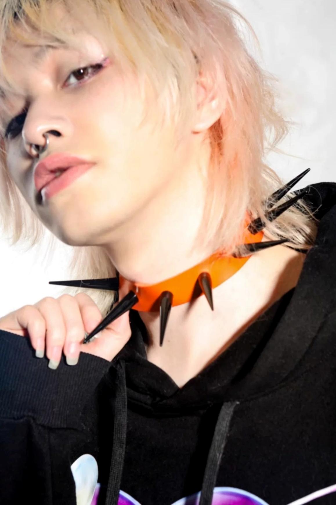 Colorful Rivet Choker
