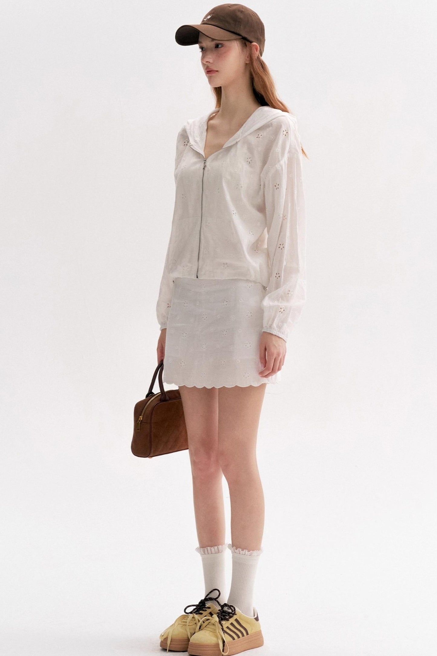 Cotton Lace Cropped Coat