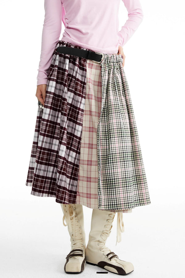 Pleated Panelled Skirt