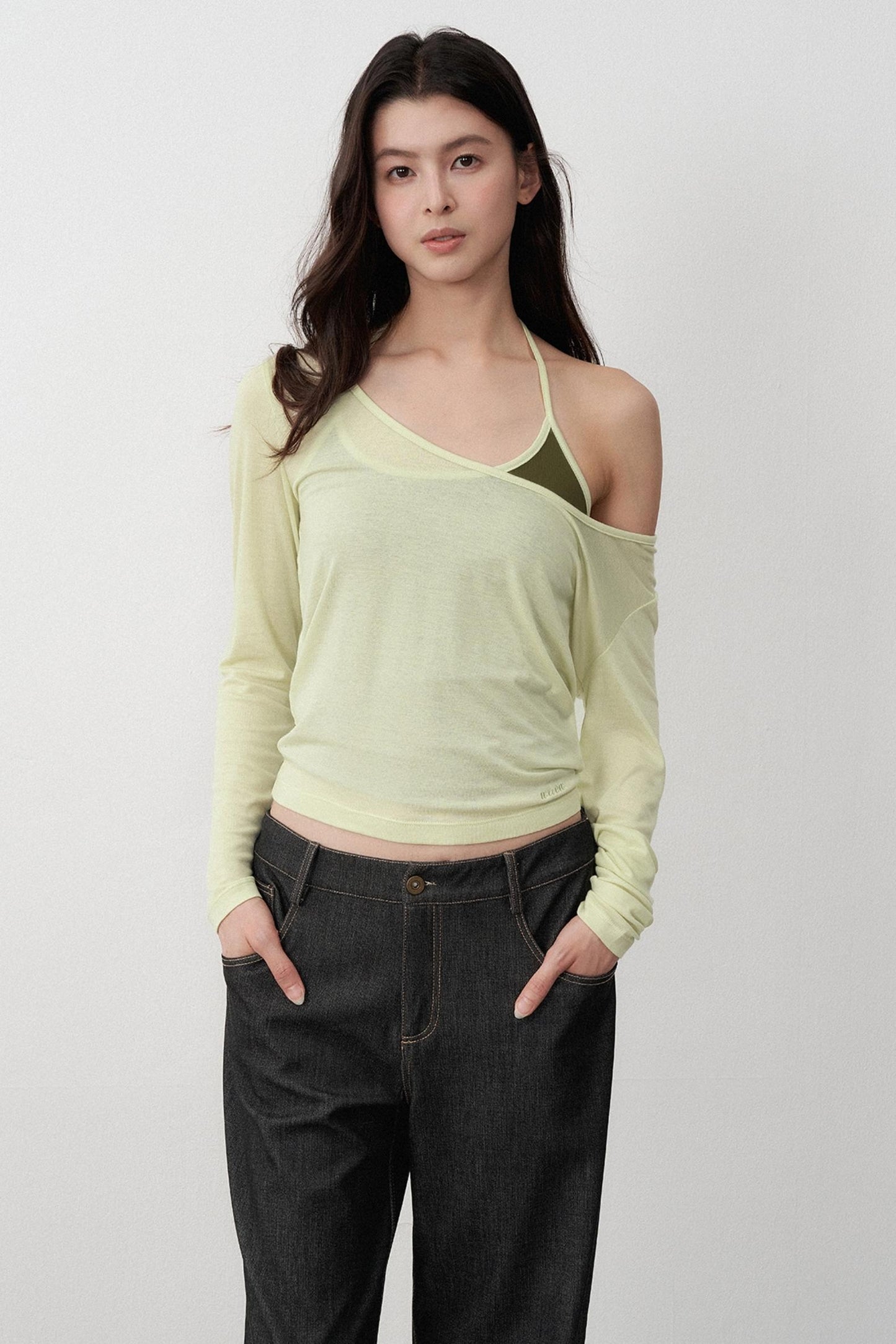 Orchid Merino Wool Halterneck Tops