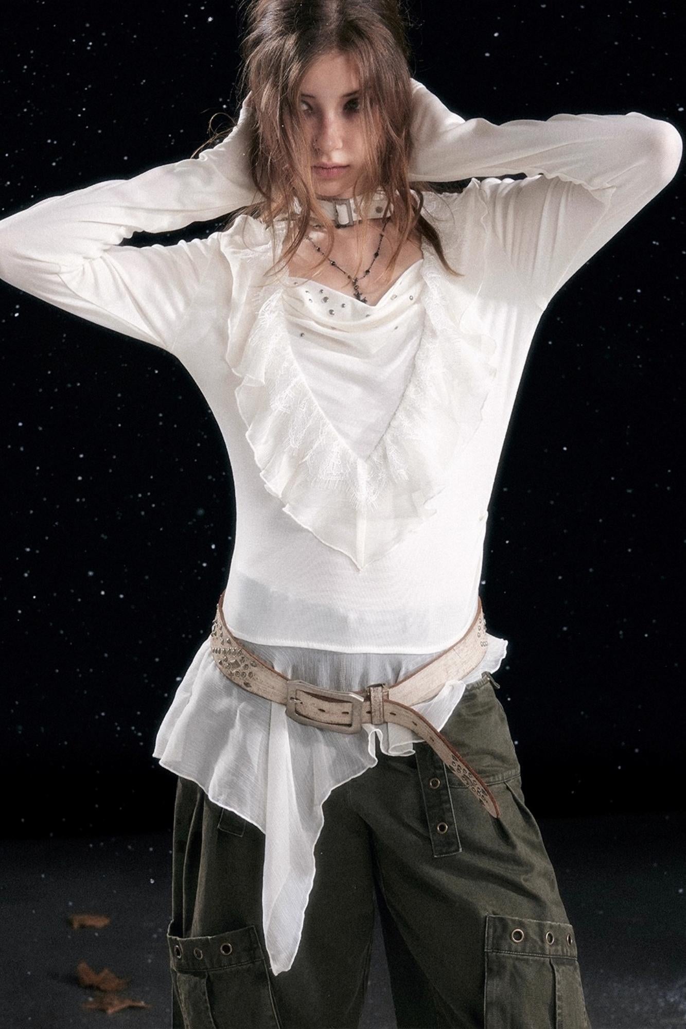 Swing Collar Tencel Shirt