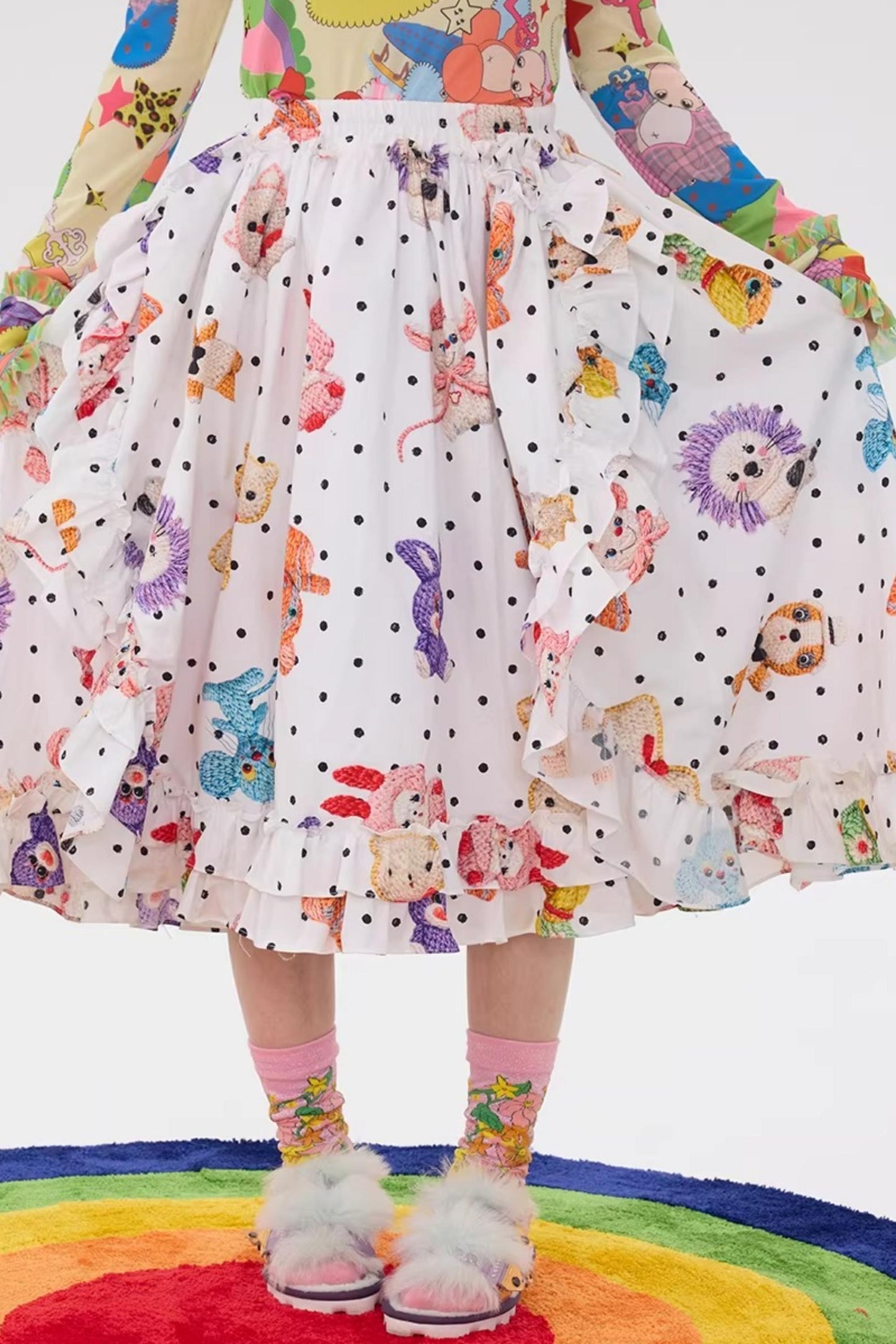 Polka Dot Lace Tutu Skirt