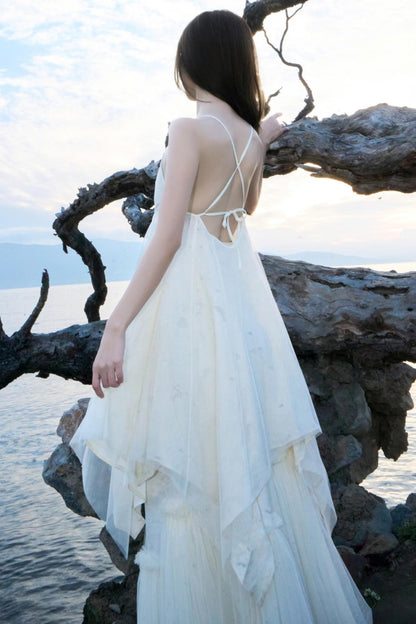 Spring-Summer Mesh Halter Dress