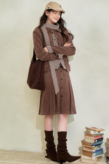 Vintage Fake Two-Piece Knitted Top Set-Up