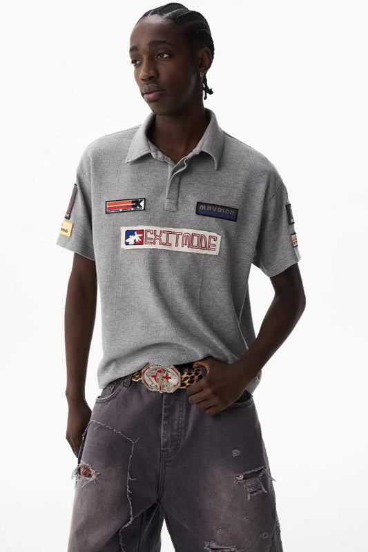 Polo à manches courtes avec badge Exitmode
