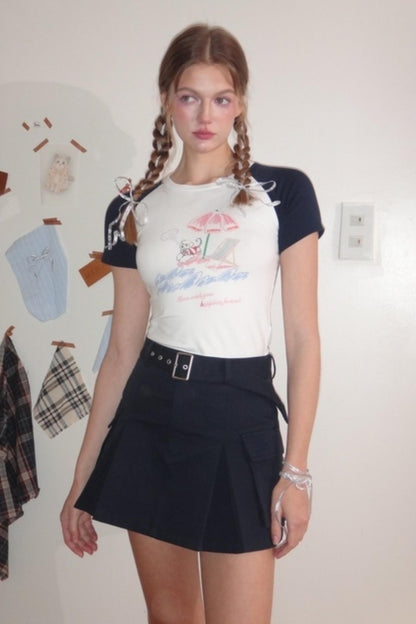 Casual Retro Dog Design T-Shirt