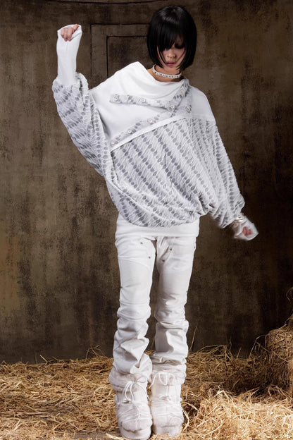 Turtleneck Batwing Sleeve Knit Top