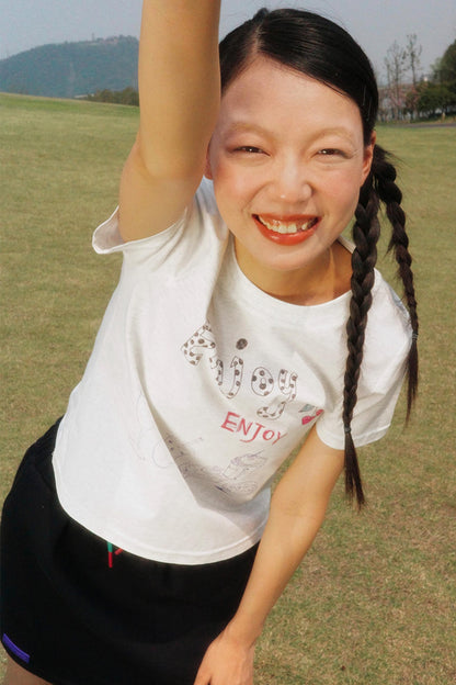 Light Gray Polka Dot Tee