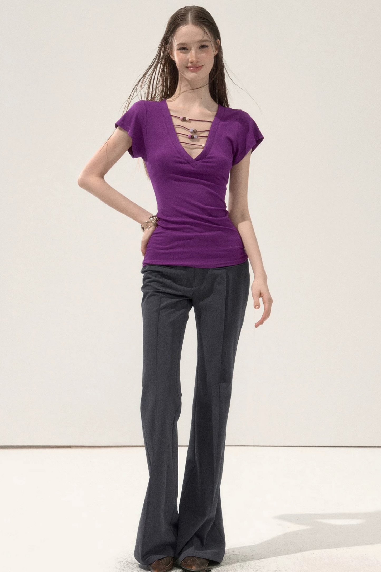 Retro Black Flared Pants