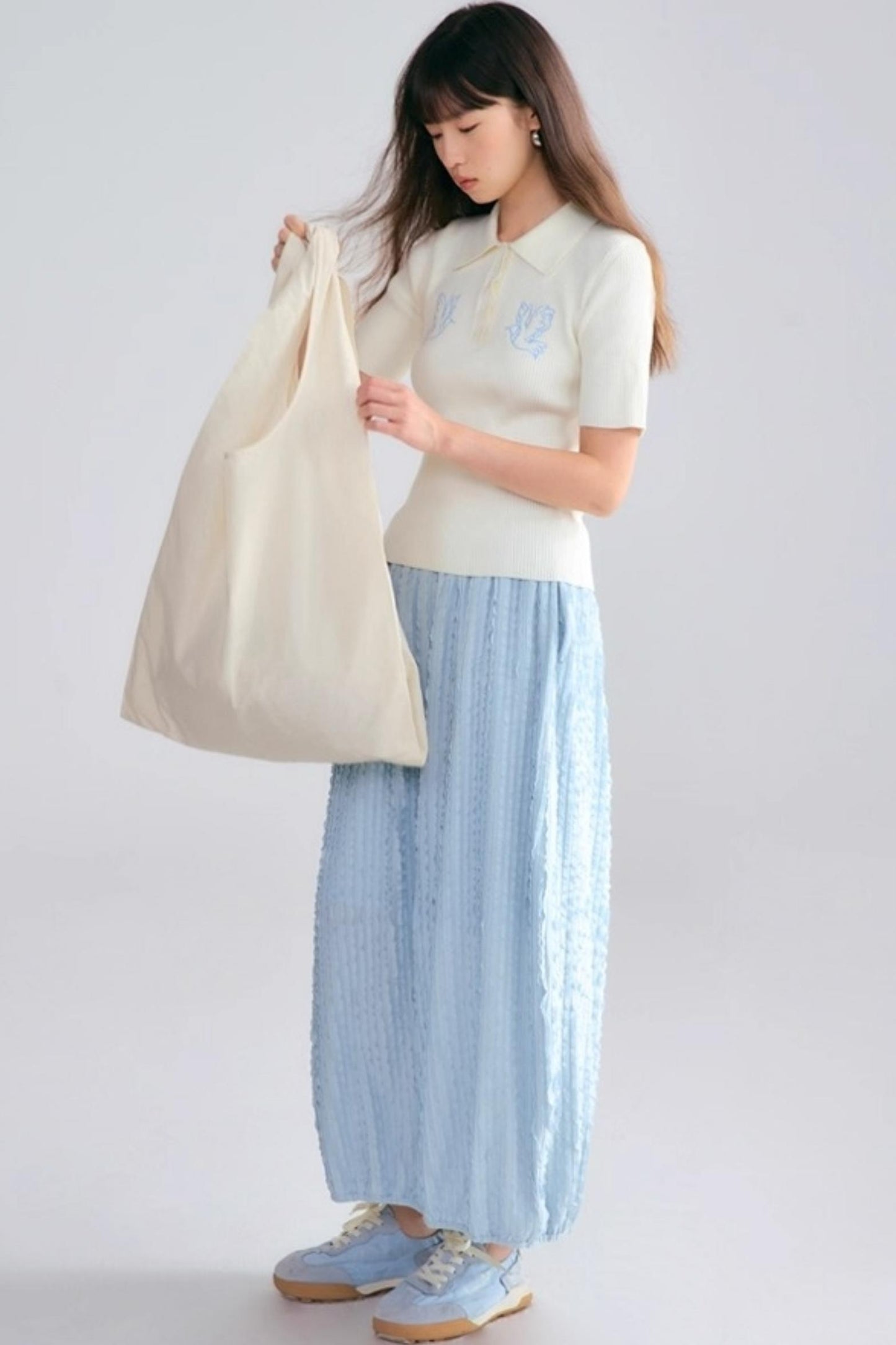 Asuka Love Poems Embroidery Polo Shirt