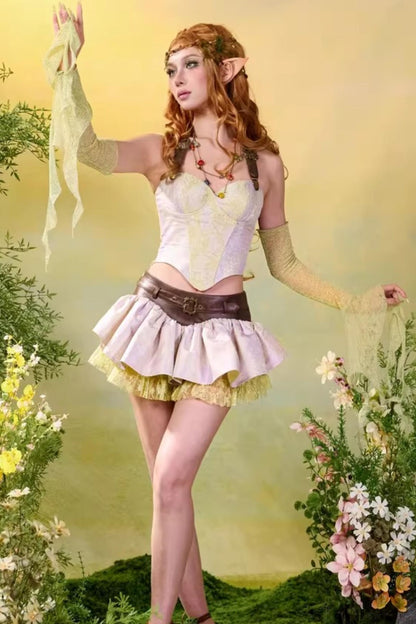 Sylvian Lace-Up Corset Top