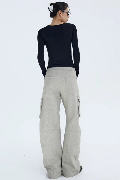 Vintage Glacier Gray Workwear Pants