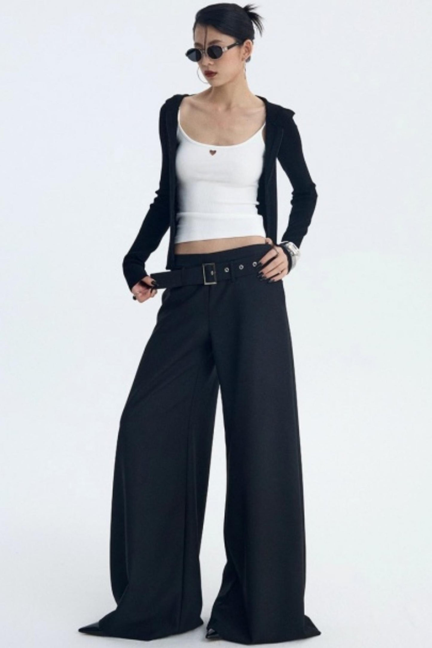 Wool Blend Hooded Cardigan