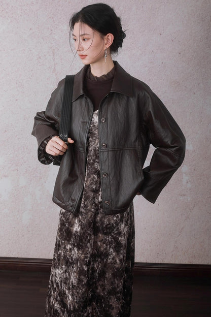 Chestnut Tie-Dye Slip Dress