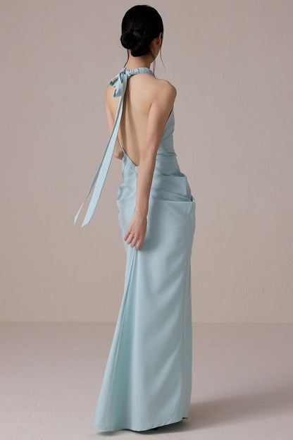 Summer Lime Backless Dress