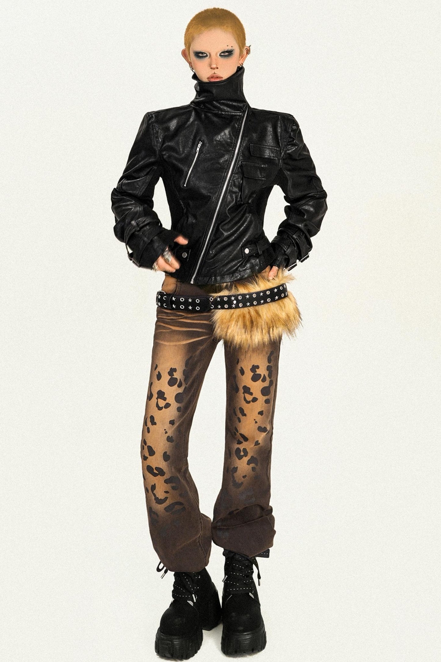 Black Punk Biker Jacket