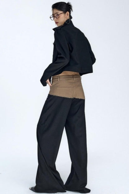 Black Fleece-Lined Workwear Jacket