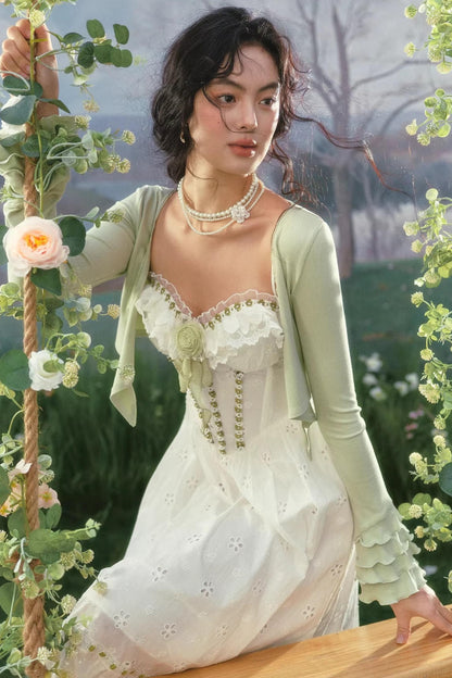 French Pastoral Floral Dress Set-Up