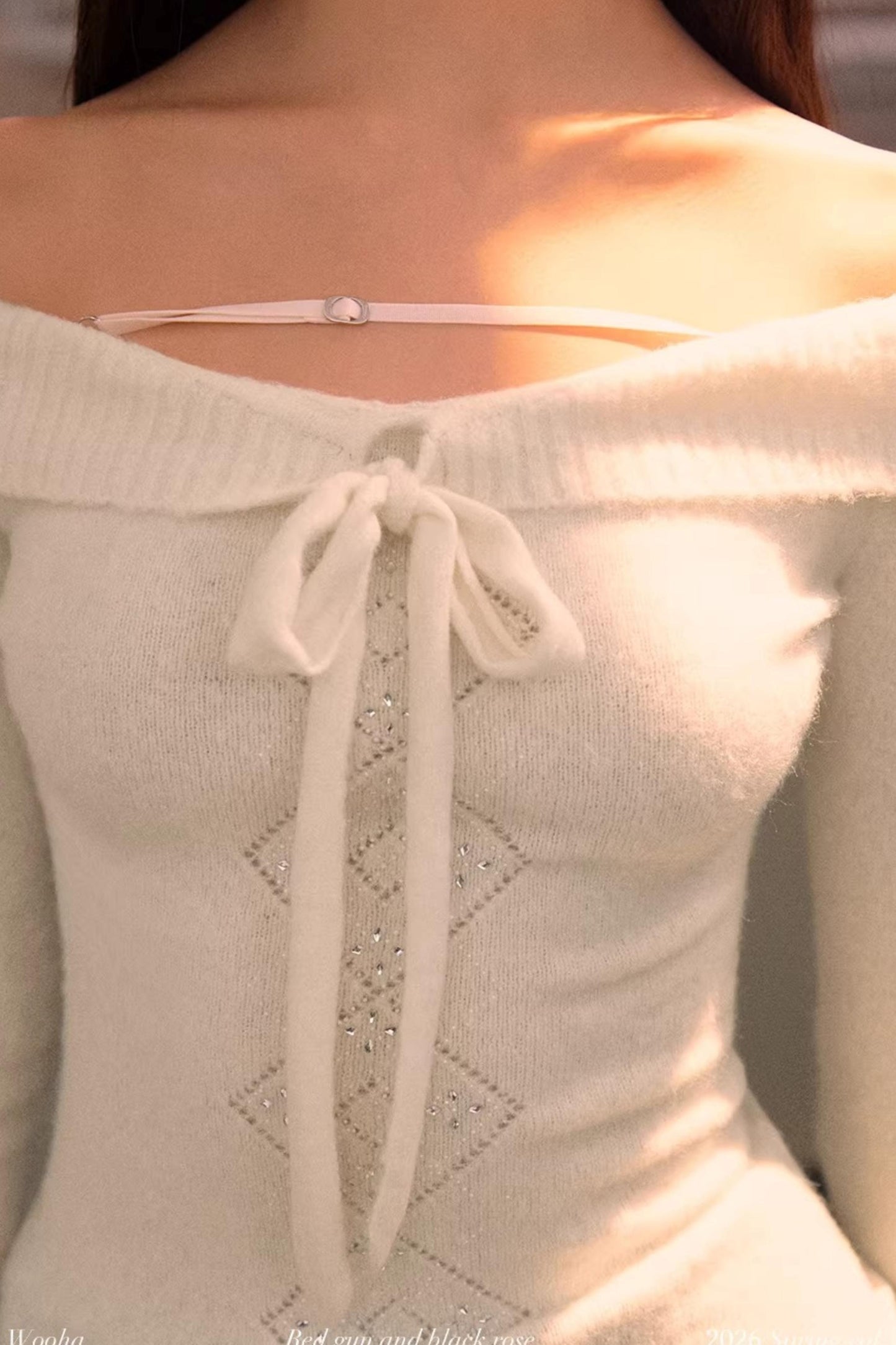 Elegant Crochet One-Shoulder Sweater